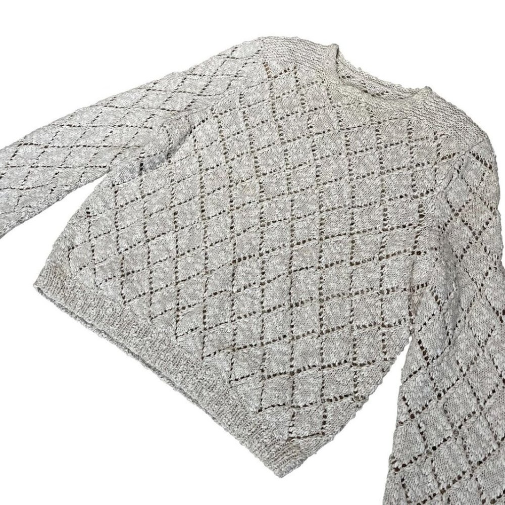 Sundazed (Germany) Openwork Hand Knit Silk & Line… - image 3